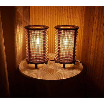 Pair of Japanese Bamboo Lamps - Zarye