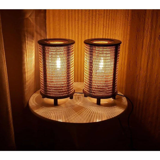 Pair of Japanese Bamboo Lamps - Zarye