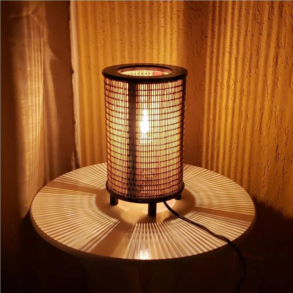 Pair of Japanese Bamboo Lamps - Zarye